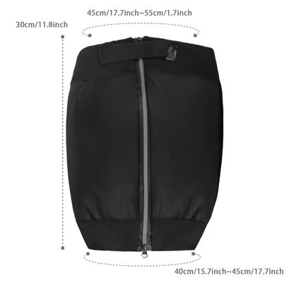 GREUS Winter Motocycle Leg Warmers, Waterproof Warm Fleece Lining Scooter Cycling Knee Protector Covers, Reflective Stripe - color: 14in (Knee-length)