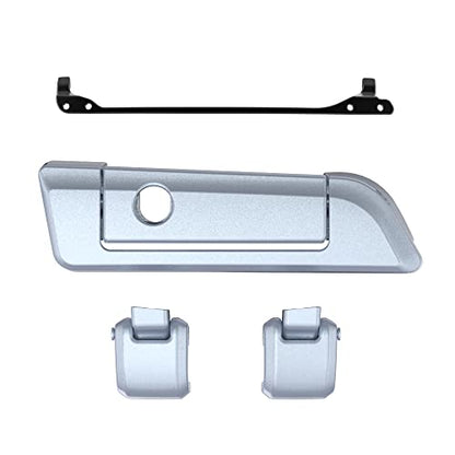 Moto Onfire Atlas Silver Metallic Tour Trunk Luggage Latches Hinges Fit for AB Harley Touring Razor Chopped King Tour Trunk Luggage - color: Atlas Silver Metallic