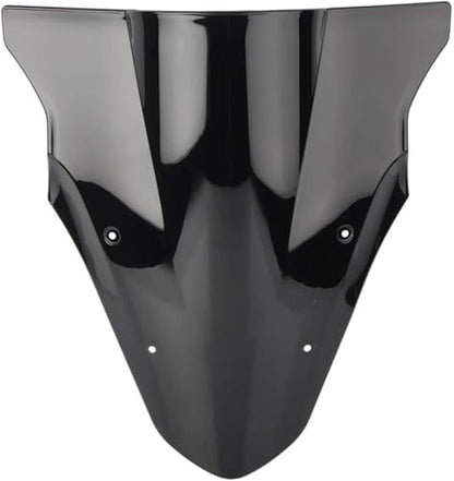 Motorcycle Windshield Windscreen Screen Double Bubble ABS Compatible for Kawasaki Ninja 650 ER-6F ER650F 2012-2016 Black - size: Black