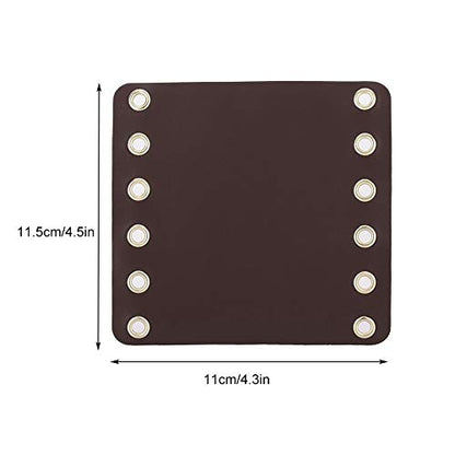 Aramox Motorcycle Handlebar Wraps, 2-Piece Leather Grip Covers with Strap, Brown Heated Grip Pads, Modification Accessories - color: Brown