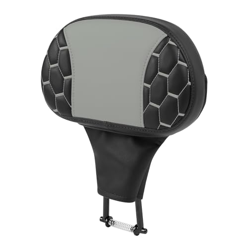 C.C. RIDER Driver Rider Backrest Fit for Harley Touring Road King Street Glide Road Glide Electra Glide and Tri Glide Models 2009-2023 2009-2023 - color: Rider Backrest 23#Black+Grey