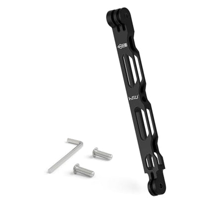 HSU Extension Arm for GoPro, Aluminum Helmet Stick Extension Arm Mount for GoPro Hero 13/12/11/10/9/8/7/6/5 Black, DJI Osmo Action and More (6.5") - color: 6.5" Black