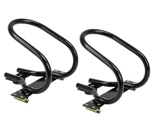 Mytee Products 2 Pack 7" Motorcycle Wheel Chock and 4 Pack 2' X Track Tie Down Rail, ETrack Rail with Horizontal & Vertical Slots.