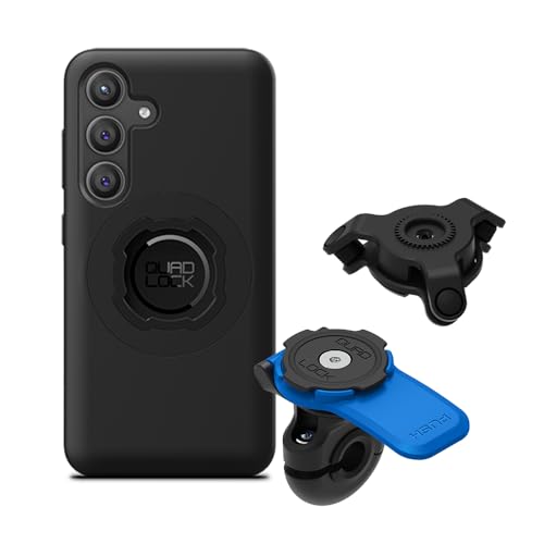 Quad Lock Mirror Motorcycle Phone Mount with Vibration Dampener and MAG Phone Case for Galaxy S24 - size: Galaxy S24