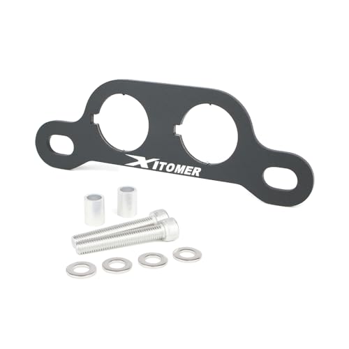 xitomer Motorcycle Auxiliary Dash Shelves Universal Motorcycle Dash Panel for M8 Handlebar Clamp Screws 108.6mm-123.1mm Handlebar Clamp Acrews Distance