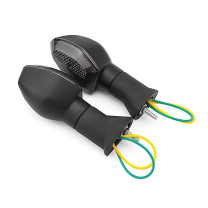 Motorcycle Turn Signals - Amber Light,12V, Halogen Indicator Light Waterproof Smoke Lens Fits SUZUKI DRZ 400S /GSX-S 750Z /GSX 1250FA SV 650X DL650 /V-Strom 650 (Pair) - color: Smoke