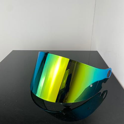 CPB-1V Helmet Shield for GLAMSTER,Replacement Motorcycle Helmet Visor Compatible with GLAMSTER (Revo Deep Gold) - color: Revo Deep Gold