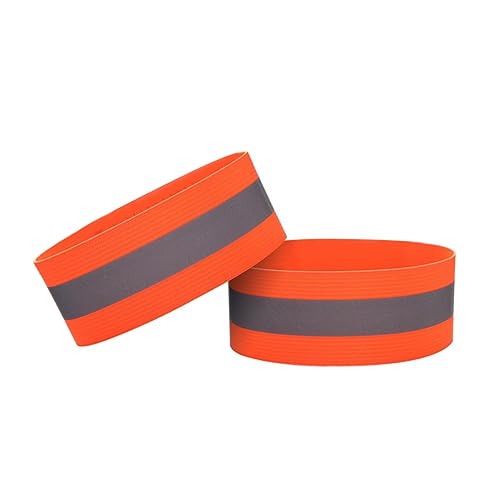 Reflective Bands for Night Walking 10PCS Reflective Wristbands Reflective Arm Bands for Runners Reflective Ankle Bands Cycling Reflective Running Gear - color: Orange