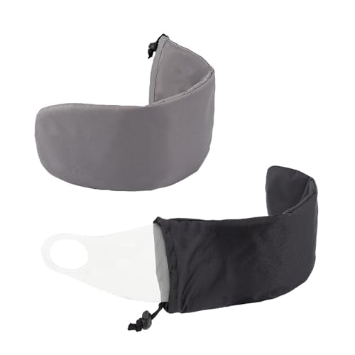 2 Pack Motorcycle Helmet Visor Bags, Scratch-Resistant Sleeve for Face Shield Storage & Travel, Universal Fit for Motorcycle Helmets, Includes Drawstring Closure (Black & Gray)