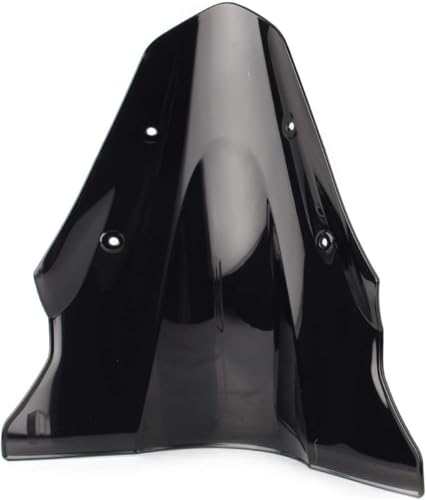 Motorcycle Windshield Windscreen Screen Double Bubble ABS Compatible for Kawasaki Ninja 650 ER-6F ER650F 2012-2016 Black - size: Black