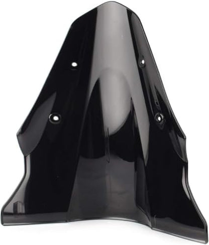 Motorcycle Windshield Windscreen Screen Double Bubble ABS Compatible for Kawasaki Ninja 650 ER-6F ER650F 2012-2016 Black - size: Black