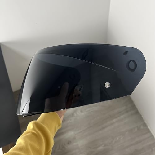 YOURNAME HJ33 Shield for HJC I90,i91 Face Shield Uv-protected Visera Casco Moto Visera Casco Moto (Deep Black-For Day) - color: Deep Black-for Day