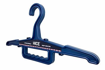 HICE - Garrison Heavy Duty Hanger | Original Heavy Duty Clothes & Equipment Hanger | 150 lb Load Capacity | Durable High Impact Resin | for Police, Military, Workwear & Clothing (Navy Blue, Set of 2) - color: Navy Blue