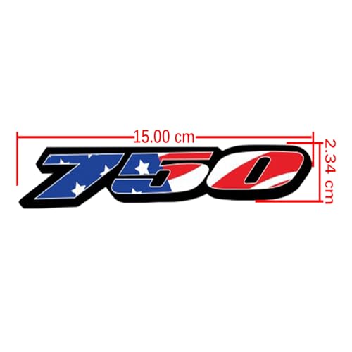 Awonderful Motorcycle Fairing Sticker Decal, Reflective Vinyl Decal for GSXR750 with Strong Stickiness 750 (Blue White Red) - color: Blue White Red