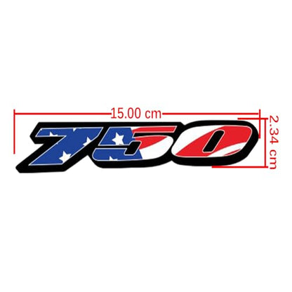 Awonderful Motorcycle Fairing Sticker Decal, Reflective Vinyl Decal for GSXR750 with Strong Stickiness 750 (Blue White Red) - color: Blue White Red