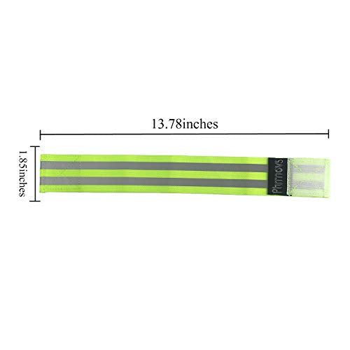Reflective Band for Wrist, Arm, Ankle, Leg. High Visibility Reflective Running Gear for Men and Women for Night Running Cycling Walking Bicycle. Safety Reflector Tape Straps (4 PCS)