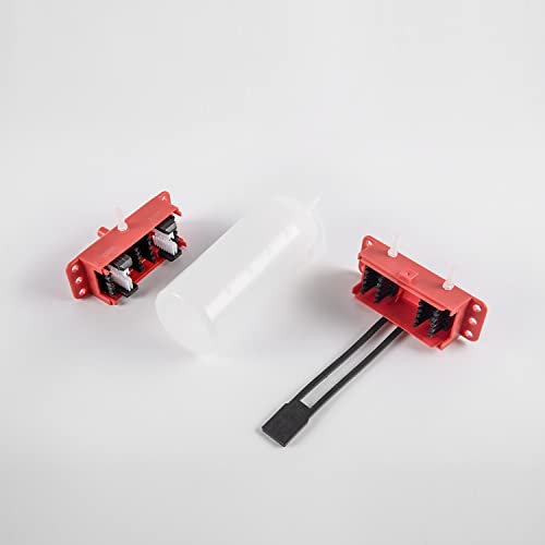 Motorcycle Chain Cleaning Machine Kit Lube Device Lubricating Accessory Chain Maintenance Brush Gear Cleaner Tool Washing Chains Cleaner Fits for All Model (Red) - color: Red