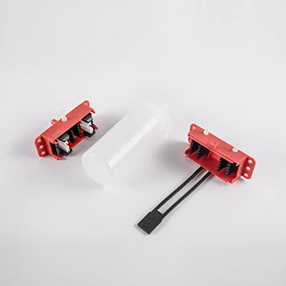Motorcycle Chain Cleaning Machine Kit Lube Device Lubricating Accessory Chain Maintenance Brush Gear Cleaner Tool Washing Chains Cleaner Fits for All Model (Red) - color: Red