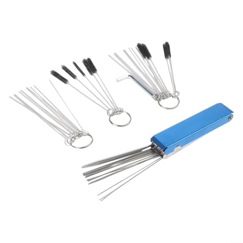 4-Pack Carburetor Cleaning Brush Kit, Stainless Steel Needle Tool for Cars Motorcycles ATVs Chainsaws Welding Machines, Engine Maintenance Set