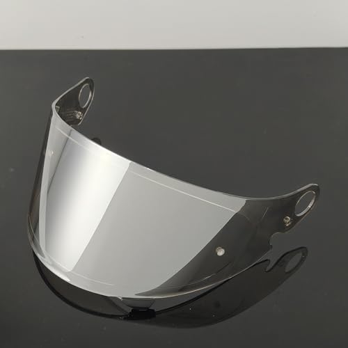 CPB-1V Helmet Shield for GLAMSTER,Replacement Motorcycle Helmet Visor Compatible with GLAMSTER (Revo Clear Silver) - color: Revo Clear Silver