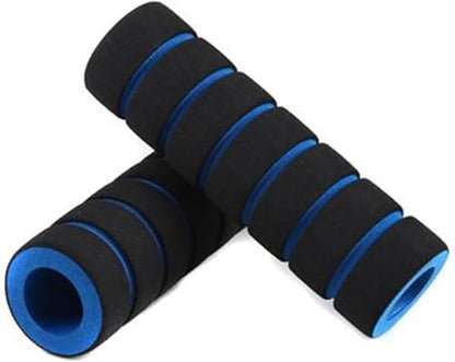 1 Pair Non-Slip Foam Handlebar Grips for Bicycle and Motorcycle – Soft, Durable Sponge Grip Covers for Cycling, Road Racing, Brake Lever Protection – Comfortable Handlebar Tapes (Blue)