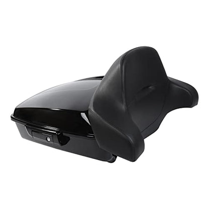 Vivid Black Chopped Tour Luggage Trunk Backrest Mount Rack Base Plate Fit For Harley 2014-2025 Street Road Glide FLHR FLHX - color: Chopped Trunk Set #1