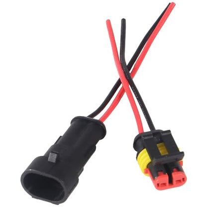 10Pair 2Pin Waterproof Connector,Male and Female Way 16 AWG Quick Disconnect Wire Connectors Suitable for car Truck, Boat and Other Wire Connection - color: 10Pair 2PIN