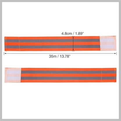 8pcs Reflective Bands for Arm Reflective Armbands High Visibility Night Cycling Riding Reflector Tape Straps Bracelet Orange Replacement Car Parts