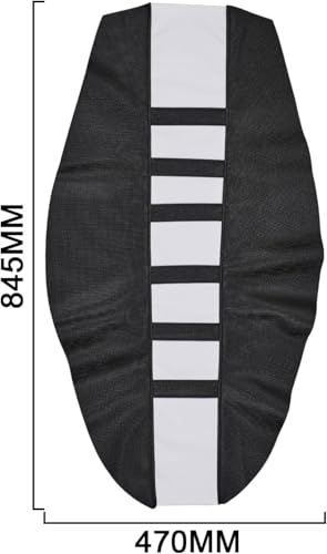 Electric Dirt Bike Seat Cover for Yozma In 10 E-Bike Non-Slip Soft Cushion Black - color: black background white stripes
