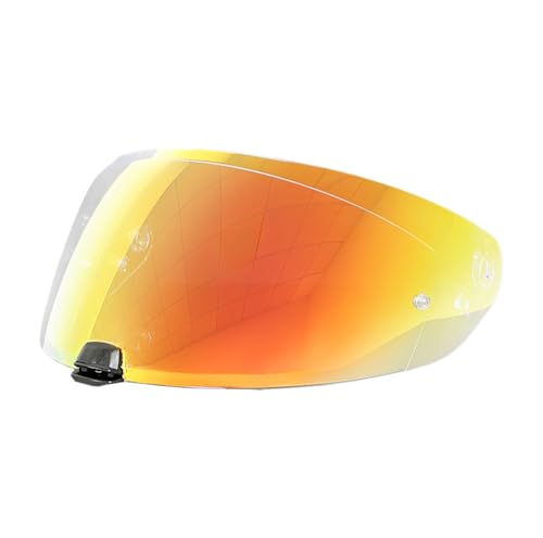 HJ-31 Helmet Visor for i70/i10,UV Protection Windproof Moto Helmet Visor Shield Helmet Accessories Compatible with HJC i70 i10(Revo Clear Red) - color: Revo Clear Red