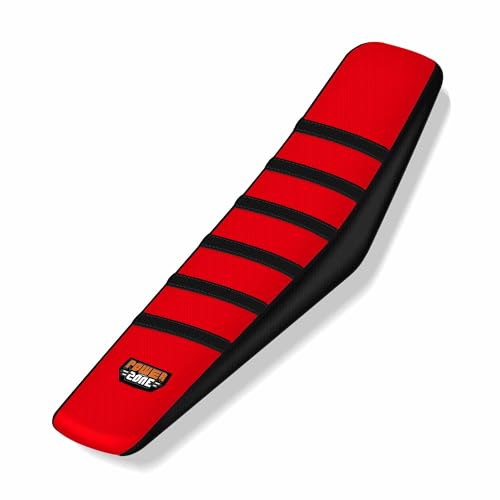 Motorcycle Dirt Bike Seat Cover Compatible with Yozma IN10 Universal Dirt Pit Motocross Rubber Seat Cushion (Black Red) - color: Black Red