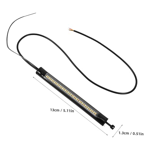 HEALLILY 2pcs Dual Flexible Led Turn Signal Lights for Motorcycles Stylish Daytime Running Light Strips Easy Installation for Enhanced Visibility and Safety