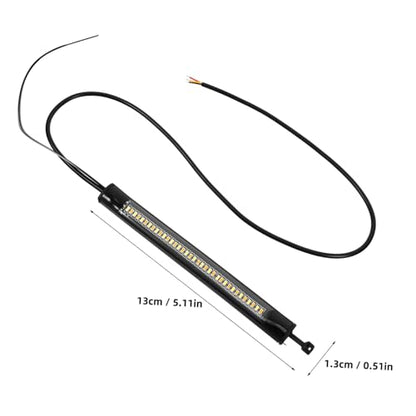 HEALLILY 2pcs Dual Flexible Led Turn Signal Lights for Motorcycles Stylish Daytime Running Light Strips Easy Installation for Enhanced Visibility and Safety