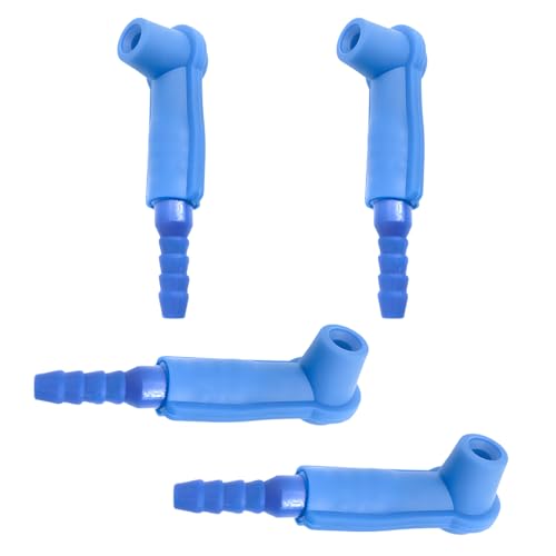 ZIMISI 4PCS Brake Bleeder Kit, Car Oil Pumping Pipe Nipple Connector Quick Exchange Tool, Brake Fluid Bleeder Bleeding Connector Adapter, Vehicle Brake System Bleeding Tools (Blue) - color: Blue