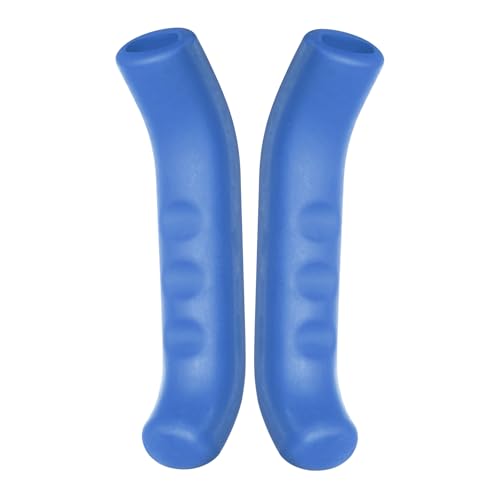 HARFINGTON 1 Pair Bike Brake Lever Cover Silicone Anti-Slip Blue | Brake Lever Grip Protector Handle Protection Covers Sleeve for Mountain Road Bike Cycling - color: Blue