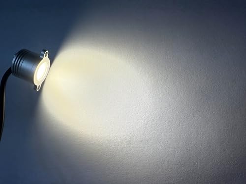 LED Railing Light - Flat Surface‌, 1W 12V DC, Recessed Rail Lights, IP65 Waterproof, Horizontal Curved Convex Plane Step Stair Handrail Lighting,Warm White 3000K (1 Pack)