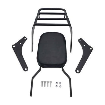 Motorcyle Rear Passenger Backrest Sissy Bar with Luggage Rack Pad Replacement for Honda Rebel 250 CMX250 CMX250C CA250 1985-2015,Black