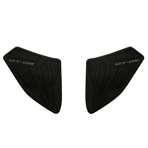 NIGHT CAT Motorcycle Fuel Tank Protector Compatible with Yamaha MT09 Fuel Tank Pad Non-SlipTank Side Traction pad Gas Tank Sticker Set(Black Tank Side Traction Pad) - color: Black-tank Side Traction Pad