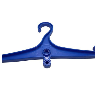 Scuba Choice Wetsuit & Drysuit Hanger – Heavy-Duty Hanger for BCD, Wetsuits & Scuba Gear Storage, Drying & Organization - color: Blue (Anti-slip)