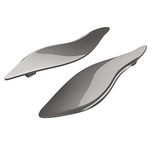 Advanblack Billet Silver Side Wings Air Deflectors, Fairing Side Wing Windshield, Fairing Side Shield, Adjustable Wind Deflectors, Compatible for Harley Touring Street Electra Glide 2014-2023 - color: Billet Silver