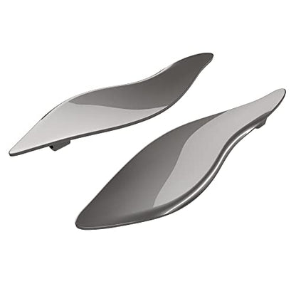 Advanblack Billet Silver Side Wings Air Deflectors, Fairing Side Wing Windshield, Fairing Side Shield, Adjustable Wind Deflectors, Compatible for Harley Touring Street Electra Glide 2014-2023 - color: Billet Silver