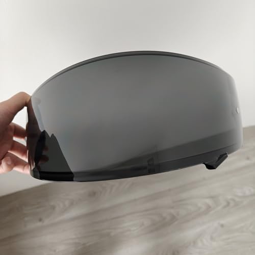 Neotec 2 Helmet Visor Replacement.CNS-3 Motorcycle Helmet Shield UV Protection Compatible with Neotec 2 (Deep Black) - color: Deep Black