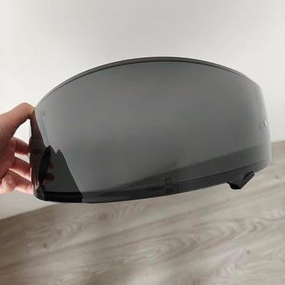 Neotec 2 Helmet Visor Replacement.CNS-3 Motorcycle Helmet Shield UV Protection Compatible with Neotec 2 (Deep Black) - color: Deep Black