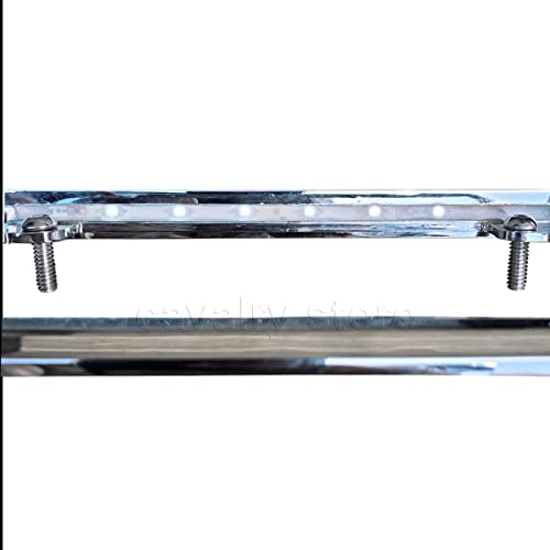Chrome License Plate Bracket with LED Lights for Yamaha Kawasaki Suzuki Victory Honda