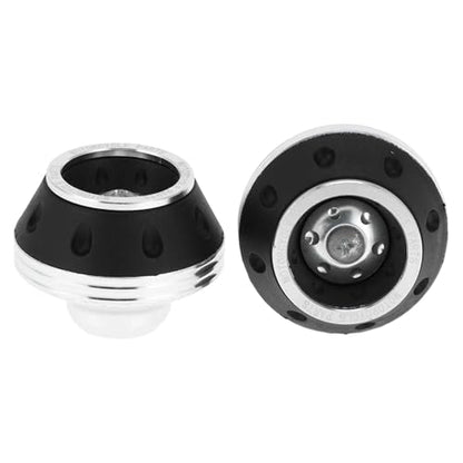 Motorcycle Front Fork Frame Sliders Falling Protection Wheel Crash Protector Scooter Moped Aluminum Alloy Silver Tone 2 Pcs - color: Silver Tone