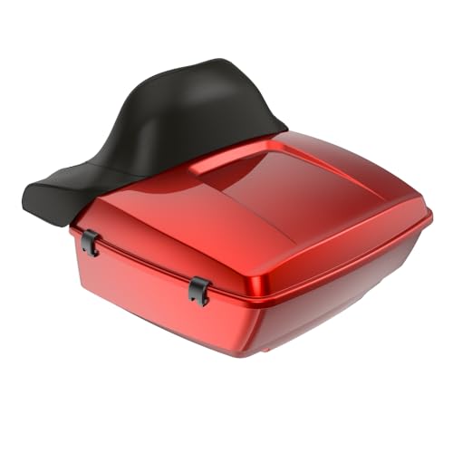 Advanblack King Tour Trunk Pack Vehicle Bag Compatible with Harley Touring CVO Road Glide, Street Glide, 2023.5 2024 2025 Detachable Mounting Rack, Backrest & Trunk Liners (Whiskey Fire) - color: Whiskey Fire