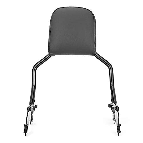 WSays Sissy Bar Standard Height Passenger Backrest Pad Gloss Black Compatible with Harley Softail Sport Glide Low Rider S FLSB FXLR FXLRS 2018-2025