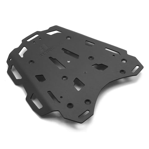 AltRider Motorcycle Luggage Rear Rack Compatible with KTM 790/890 Adventure/R & Husqvarna Norden 901 - Thick Aluminum Plate with Zero Snag Design - Supports Multiple Mounting Systems - Black - color: Black