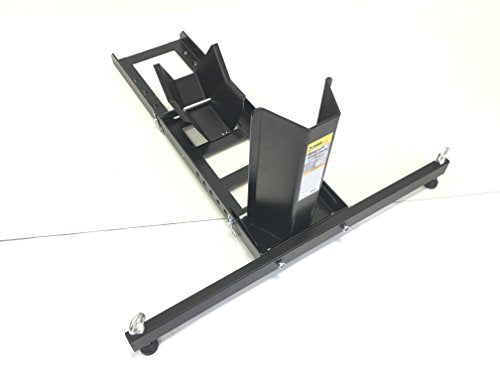 MaxxHaul Motorcycle Wheel Chock Heavy‑Duty Steel Front Tire Stand Fits 15" to 22" Wheels Self Locking Cradle for Trailers Garages and Shops 1800 lb Capacity Black Powder Coat (70271)