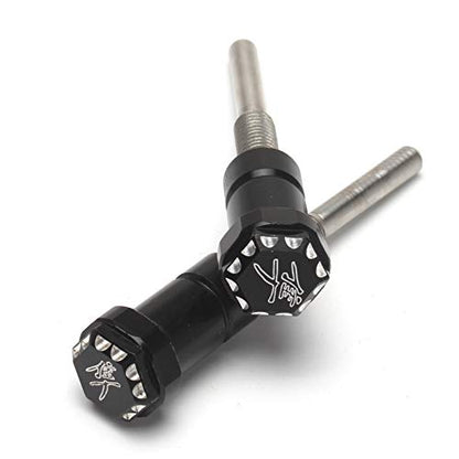 Seat Thumb Screws Bolts, Front Mount Screw Cap Compatible with Suzuki GSX1300R Hayabusa 2008-2024 (2 PCS,Black) - color: black, size: 2008-2024